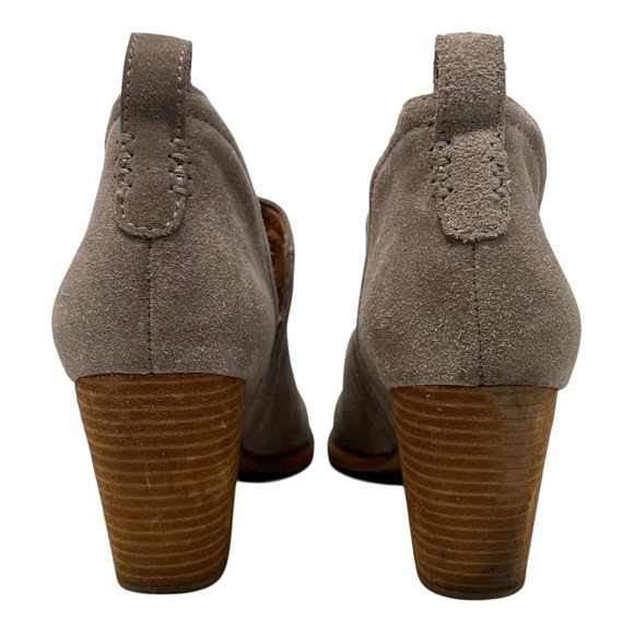 Jeffrey Campbell Rosalee Taupe Gray Suede Leather Ankle Booties Women’s 9.5 - Picture 6 of 13